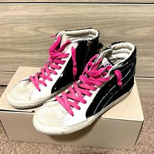 NIB Golden Goose Black Sequin Slides 37